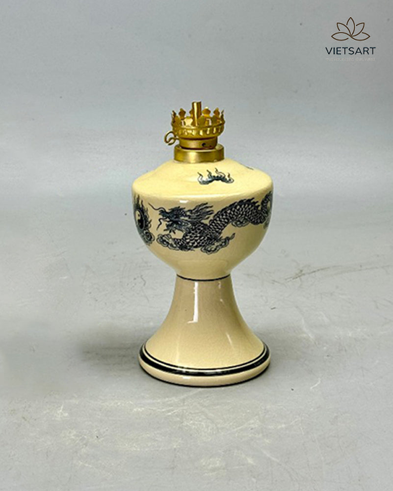 Chu Đậu decoration porcelain oil lamp