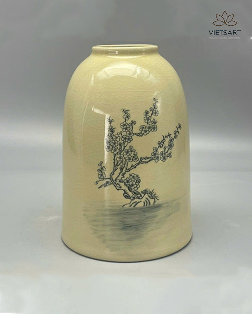 Chu Đậu decoration porcelain bell-shaped vase