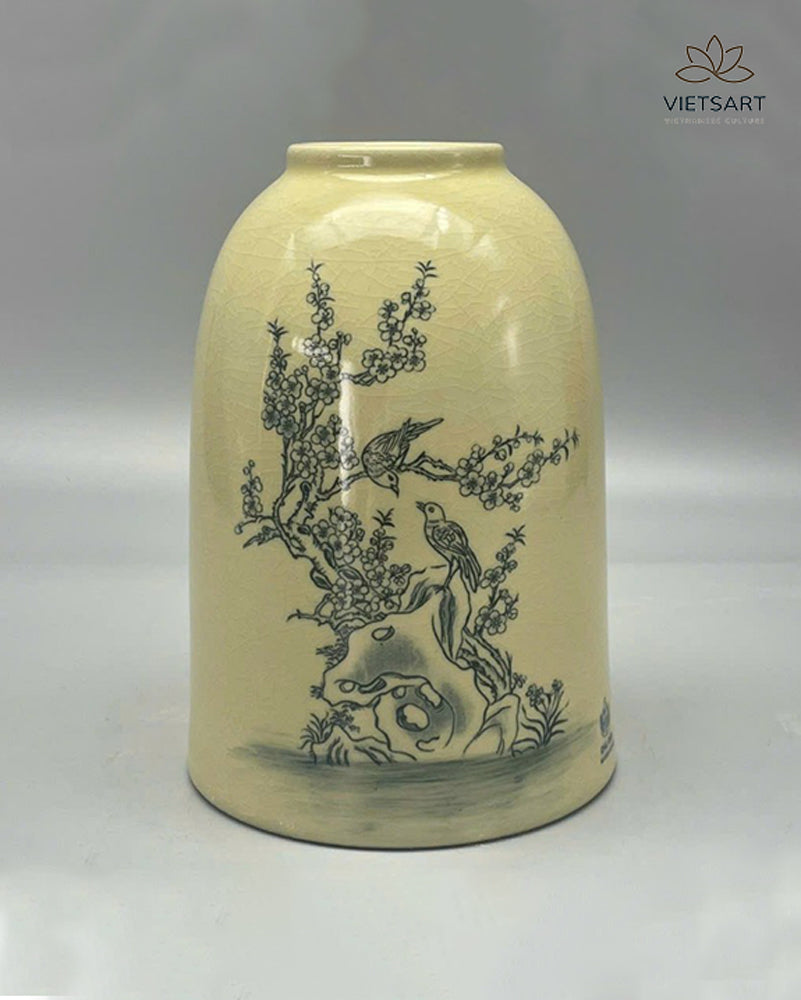 Chu Đậu decoration porcelain bell-shaped vase