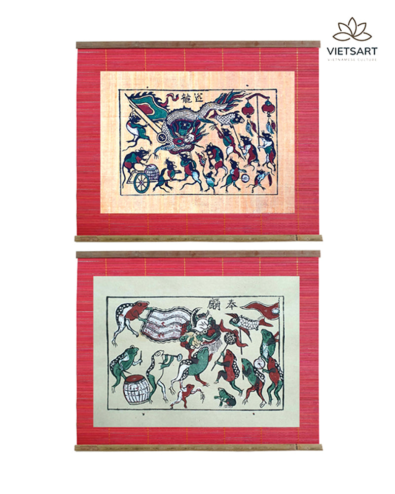 Đông Hồ decoration couple folk paintings