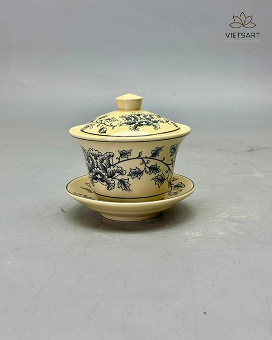 Chu Đậu decoration porcelain oriental teacup