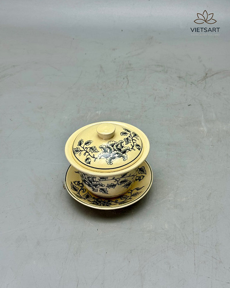 Chu Đậu decoration porcelain oriental teacup