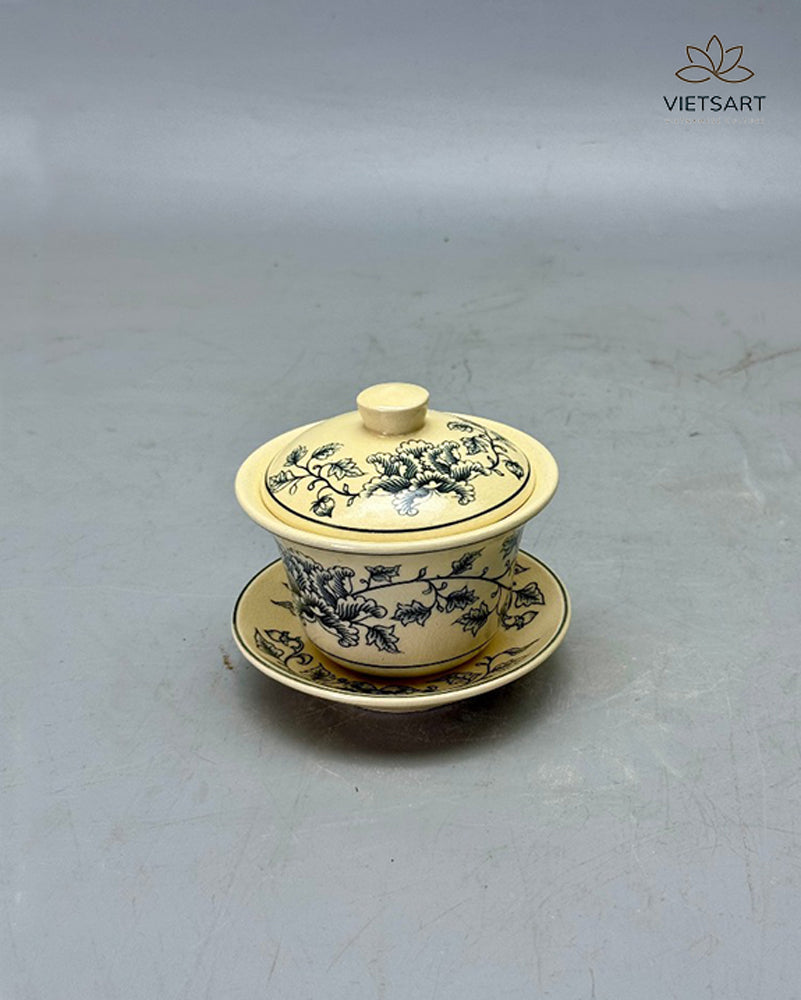 Chu Đậu decoration porcelain oriental teacup