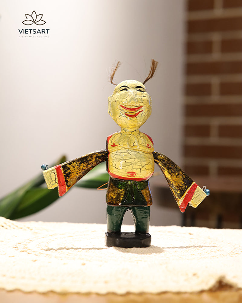 Lacquered wooden water puppet