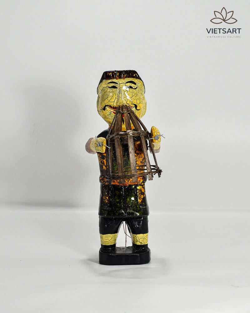 Lacquered wooden water puppet