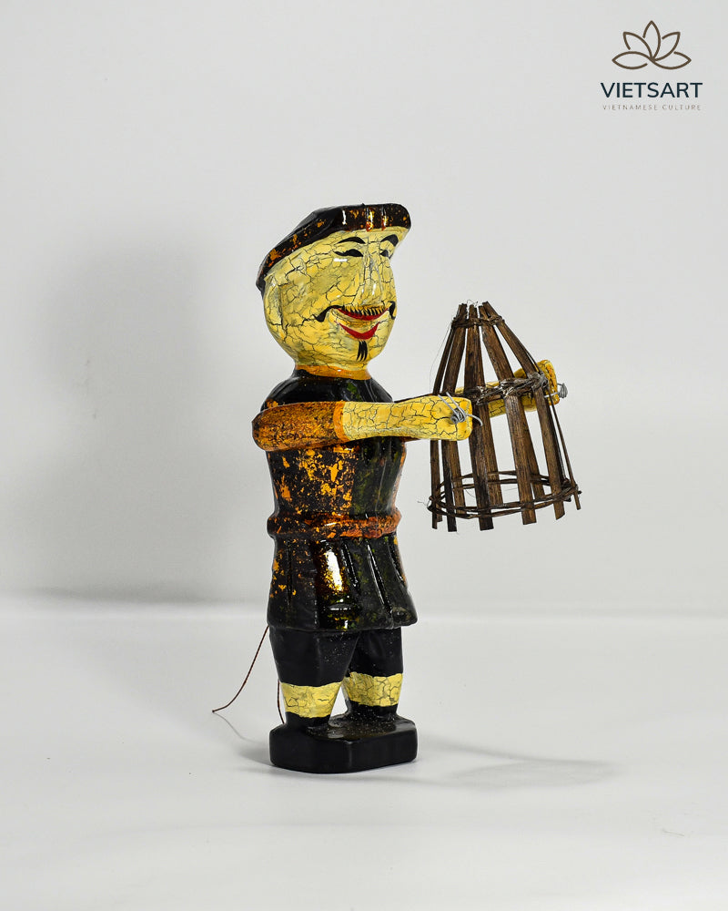 Lacquered wooden water puppet