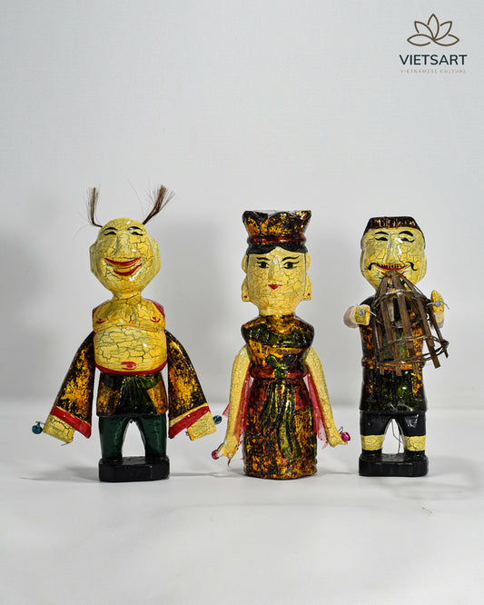 Lacquered wooden water puppet